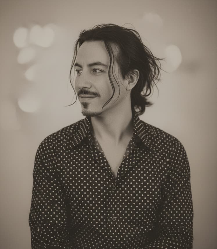 Chris Gallagher cantante italiano ritratto artistico bianco nero performer